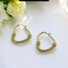 Textured Mesh Gold Hoop Earrings – Stainless Steel, Anti-Tarnish