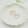 White Enamel Heart Hoop Earrings | Stainless Steel | Anti-Tarnish | Modern Statement Jewelry
