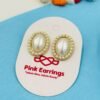 Heirloom Oval Pearl Studs – Classic Gold Frame with Petite Pearl Border