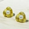 Classic Pearl Knot Stud Earrings – Stainless Steel, Anti-Tarnish