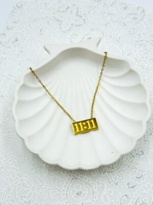 11:11 Gold Pendant Necklace – Stainless Steel