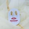Gold Plated Mini Bali Style Hoop Earrings with CZ Center – Anti-Tarnish
