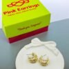 Regal Twist Pearl Hoops – Layered Gold Mini Hoops with Pearl & Rope Detailing