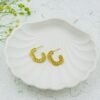 Anti-Tarnish Gold Rope Half Hoop Earrings – Chunky & Classic