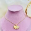 Golden Shell Pearl Pendant Necklace – Stainless Steel