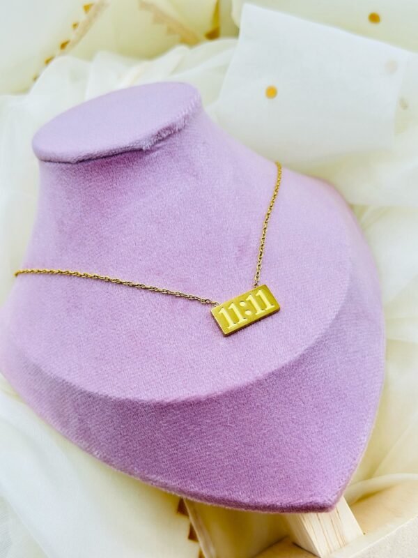 11:11 Gold Pendant Necklace – Stainless Steel