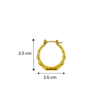 Bamboo Textured Gold Hoop Earrings – Lightweight Stainless Steel