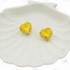 Sun-Kissed Heart Crystal Earrings – 14K Gold-Tone Finish (Premium Statement)