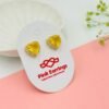 Sun-Kissed Heart Crystal Earrings – 14K Gold-Tone Finish (Premium Statement)