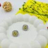 Sunbeam Sparkle Stud Earrings – Yellow Cushion Crystal with Double Halo