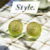 Textured Dome Stud Earrings – Stainless Steel, Anti-Tarnish Gold Finish