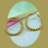 Twisted Texture Gold Hoop Earrings – Anti-Tarnish Stainless Steel
