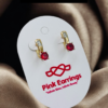 Classic Ruby Red Crystal Hoop Earrings – Elegant Everyday Bali Jewelry