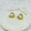 Classic Pearl Knot Stud Earrings – Stainless Steel, Anti-Tarnish
