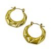 Circle Hammered golden Statement Hoop Earrings