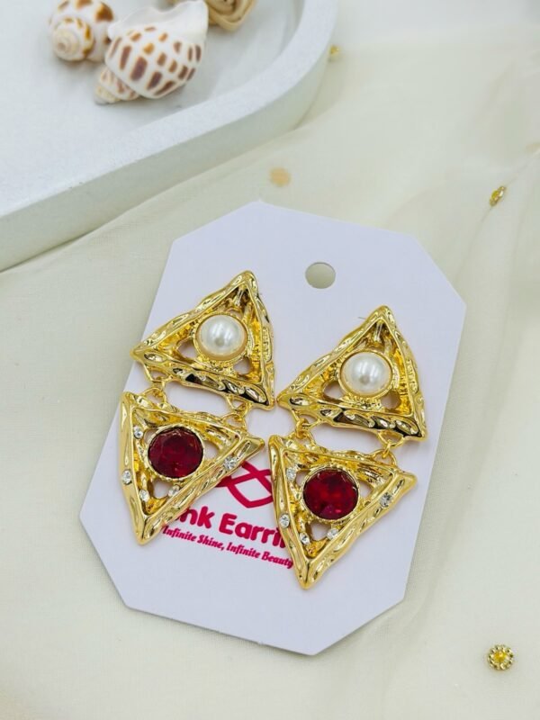 Royal Vertex – modern luxury statement earrings