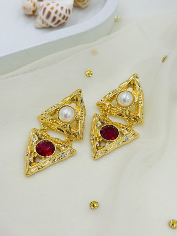 Royal Vertex – modern luxury statement earrings