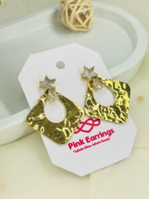 Glamorous Golden Starfall Statement Earrings