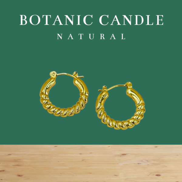 Twisted Rope Golden Hoop Earrings
