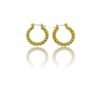 Textured Golden Hoop Earrings