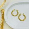 Textured Golden Hoop Earrings