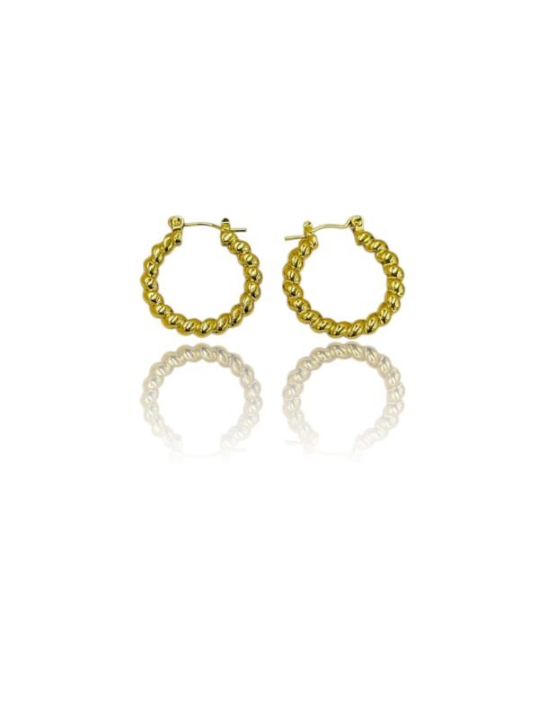 Textured Golden Hoop Earrings