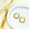 Twisted Rope Golden Hoop Earrings